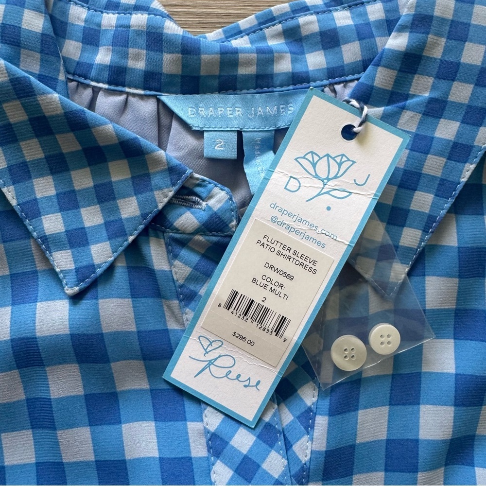 Draper James Flutter Sleeve Patio Shirtdress – Size 2 - Picture 15 of 16